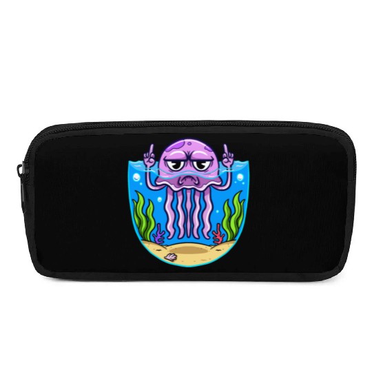 Jelly Fish Middle Finger Jellyfish Pencil Cases
