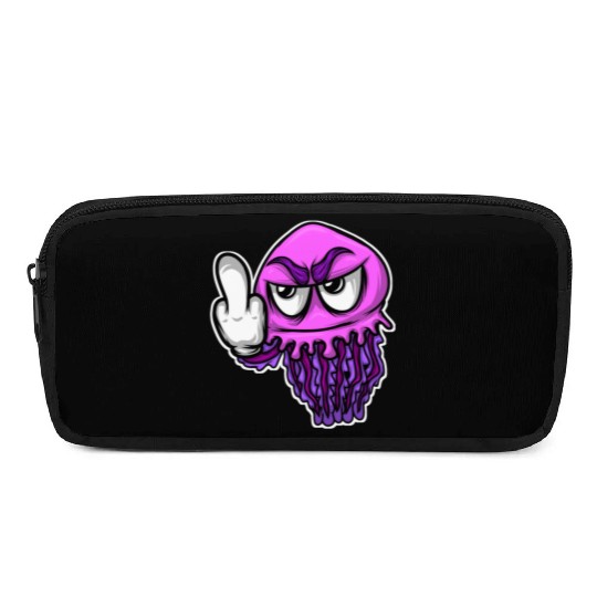 Jelly Fish Middle Finger Jellyfish Pencil Cases