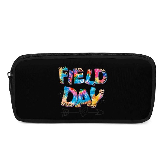 Tie dye leopard Wild About Field Day Teacher Kids Pencil Cases