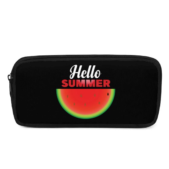 Hello Summer, Hello summer slogan on watermelon Pencil Cases