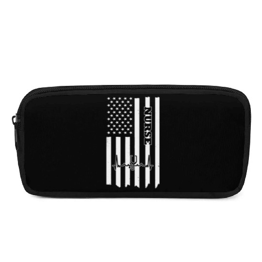 USA American Flag Patriotic Nurse Nursing Pencil Cases