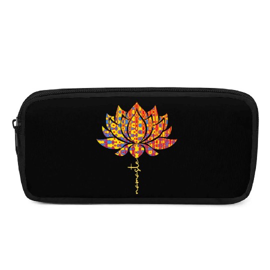 Watercolor Lotus Namaste Meditation Yoga Pencil Cases