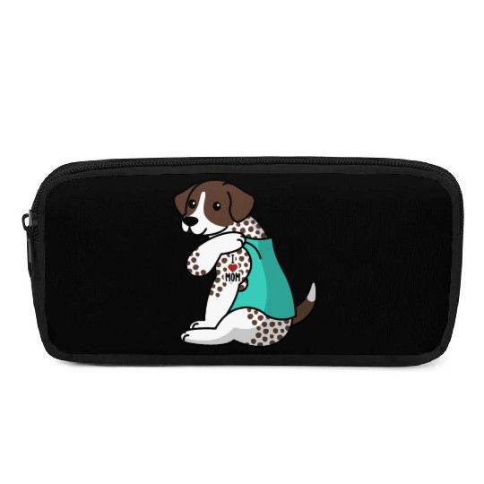 I Love Mom Tattoo German Shorthaired Pointer Pencil Cases