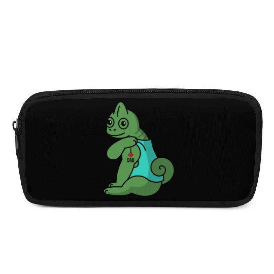 I Love Dad Chameleon Reptile Pencil Cases