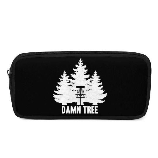 Disc Golf Stupid Tree Pencil Cases I Men Women Gift