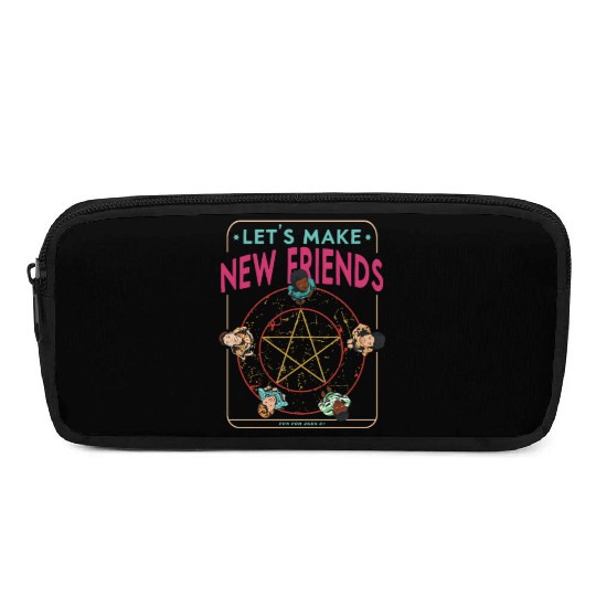 Let's Make New Friends, Retro Occult Wiccan Pencil Cases