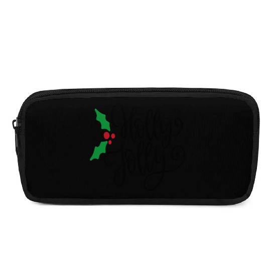 Holly Jolly Mistletoe Holiday Pencil Cases