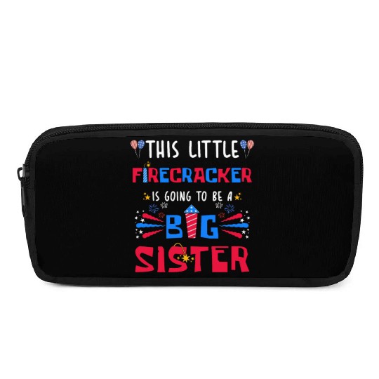 This Little Firecracker is going to be Big Sister Pencil Cases