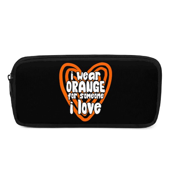 I Wear Orange For Someone I Love Leukemia Cancer Pencil Cases