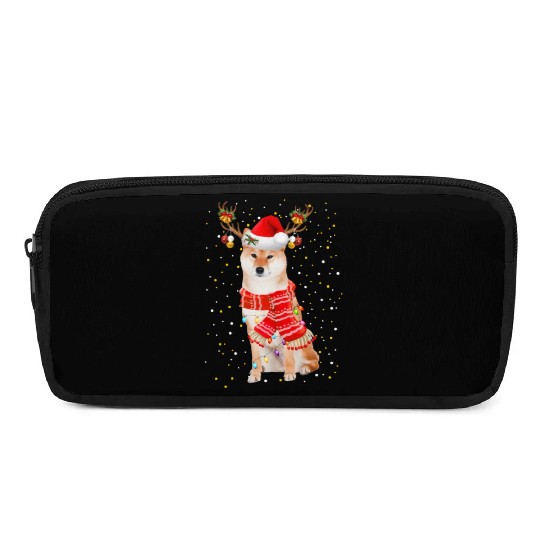 Akita Pencil Cases Akita Reindeer Christmas Light
