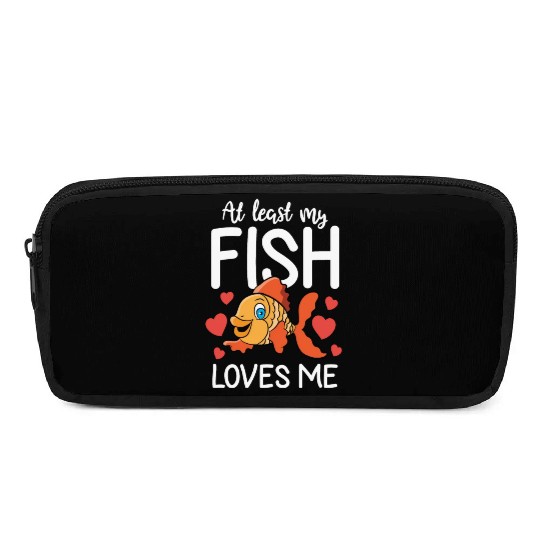 Fishing Valentine Gift Him Her My Fish Loves Me Pencil Cases