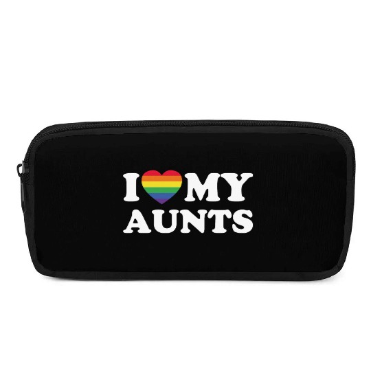 LGBTQ I Love My Aunts Aunties Lesbian Trans Pencil Cases