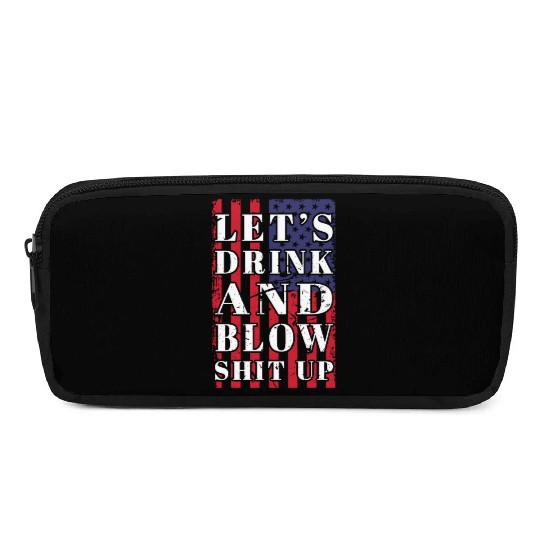 America American Flag Let's Drink Beer 4th Of July Pencil Cases