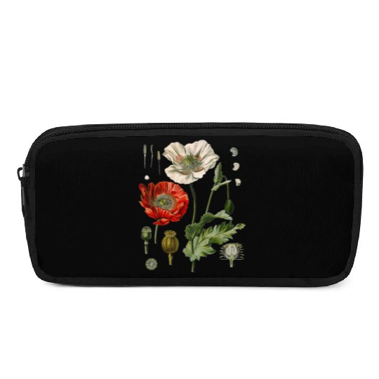 Red Poppy flower Botanical Poppies Red Poppy Pencil Cases