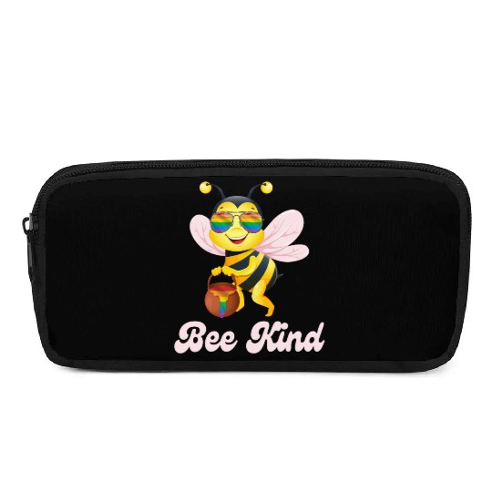 Bee LGBTQ Pride Rainbow Flag Kindness Pencil Cases