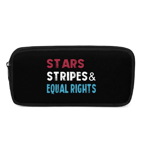 Stars Stripes and Equal Rights 4th of July Women's Pencil Cases