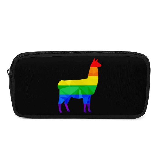 Colorful Llama LGBTQ Gay Pride Rainbow Flag Alpaca Pencil Cases