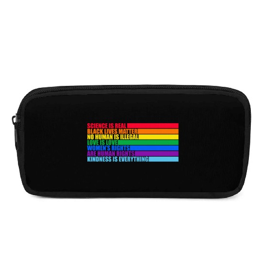 Science Is Real Black Lives Matter Love Is Love Pencil Cases