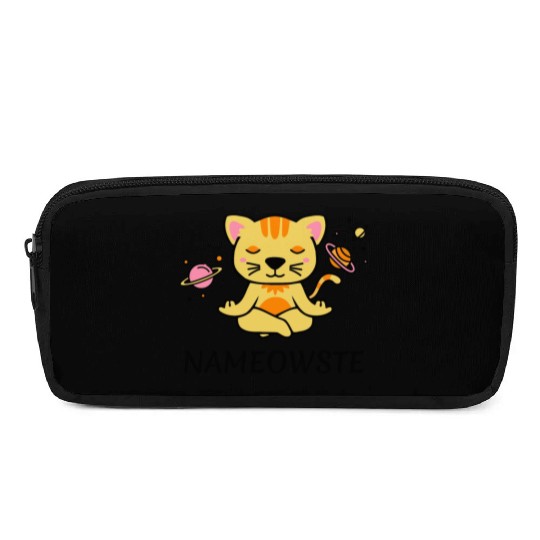 zen yoga cat space meditation sport training Pencil Cases