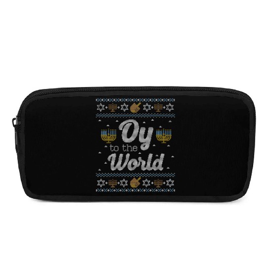 Funny Hanukkah Oy To The World Pencil Cases