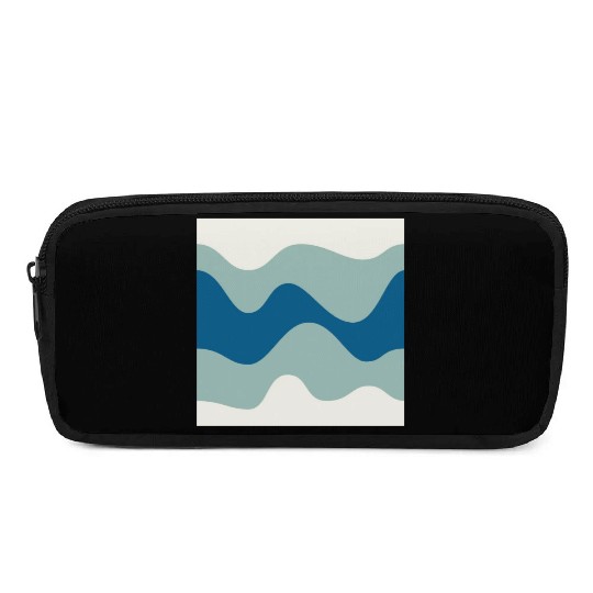 Ocean Waves Pattern - Blue and White Pencil Cases