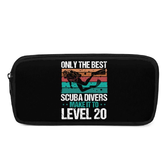 20 Scuba Diving Level 20 Year Diver Snorkeling Pencil Cases