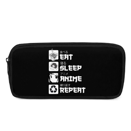 Awesome Anime Eat Sleep Anime Repeat Teenager Pencil Cases