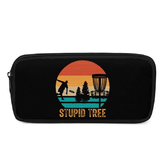 Stupid Tree Disc Golf Vintage Ultimate Frisbee Pencil Cases