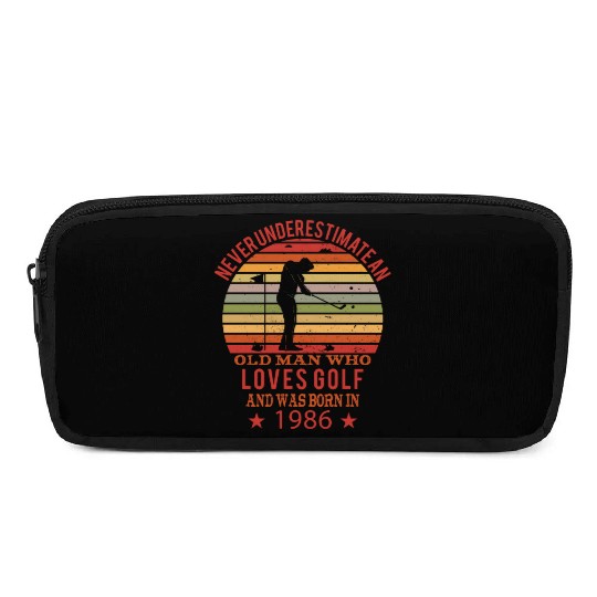 Golfing Golfplayers Vintage 1986 Birthday Pencil Cases