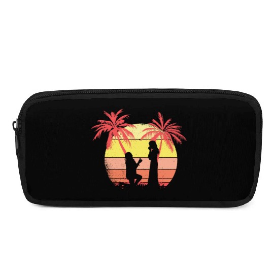 Lesbian Couple Romantic Marriage Propose Summer Pencil Cases