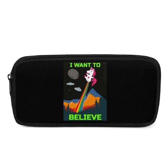 Unicorn "I Want To Believe" UAP Outfit Alien Ufo Pencil Cases