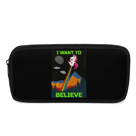 Unicorn "I Want To Believe" UAP Outfit Alien Ufo Pencil Cases