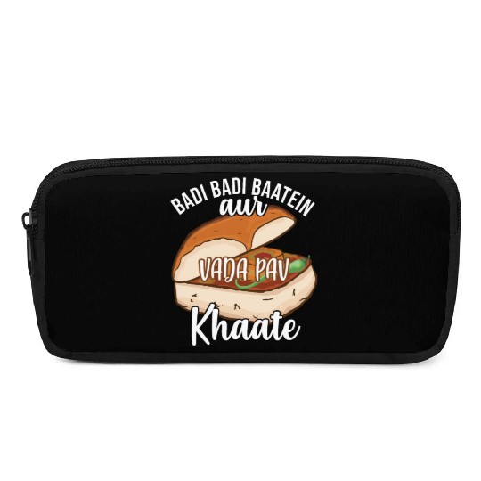 Badi Badi Baatein Vada Pav Khate Hindi Quote Meme Pencil Cases