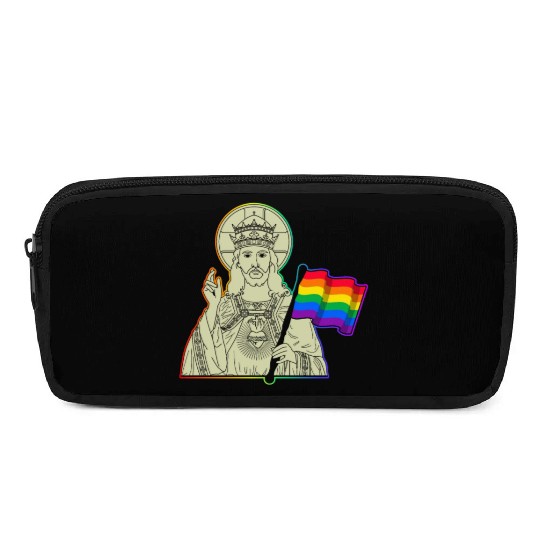 Jesus LGBTQ Flag Lesbian Gay Pride Pencil Cases