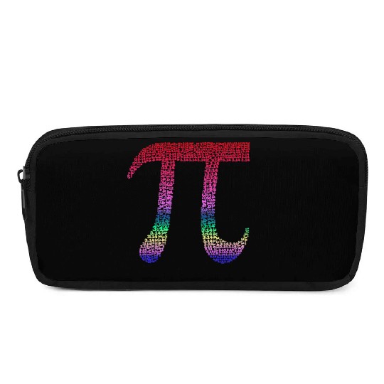 Irrational Pi Day Pencil Cases Faded Rainbow Pi Design