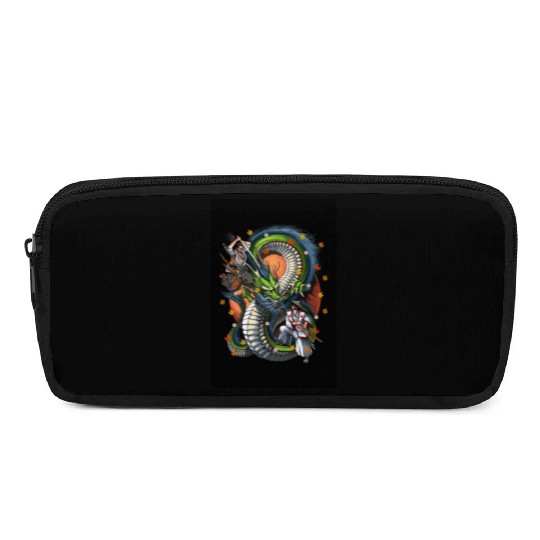 Japanese Dragon Samurai Warrior Battle Pencil Cases