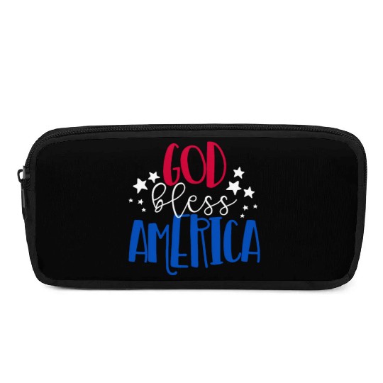 God Bless America Patriotic American 4th of Julygo Pencil Cases
