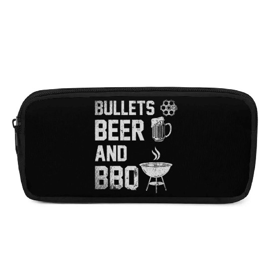 Bullets Beer And BBQ Pencil Cases