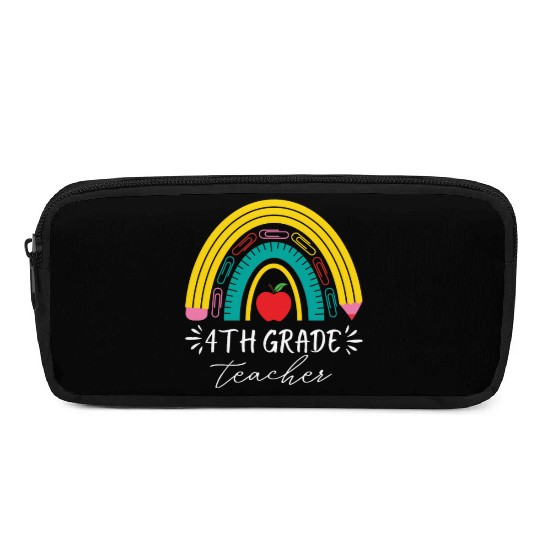 4th grade teacher back to school rainbow pencil Pencil Cases