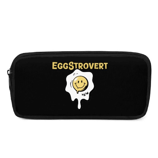 Eggstrovert Happy Extrovert Fried Egg Pencil Cases