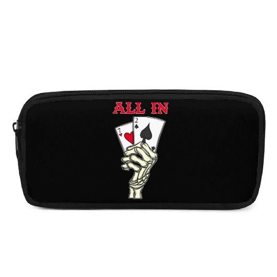 Poker Player Poker Cards 7 2 Skeleton Hand Poker Pencil Cases