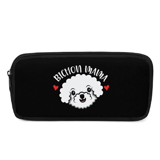 Bichon Mama Curly Hair Pup Puppy Bichon Frise Pencil Cases