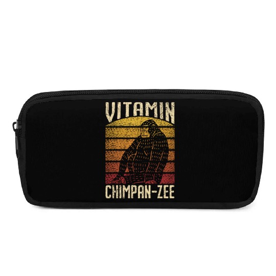 Vitamin Chimpanzee Monkey Animal Zookeeper Pencil Cases