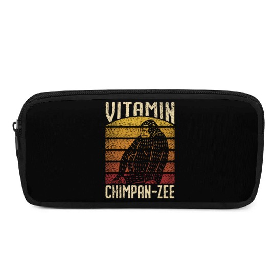 Vitamin Chimpanzee Monkey Animal Zookeeper Pencil Cases