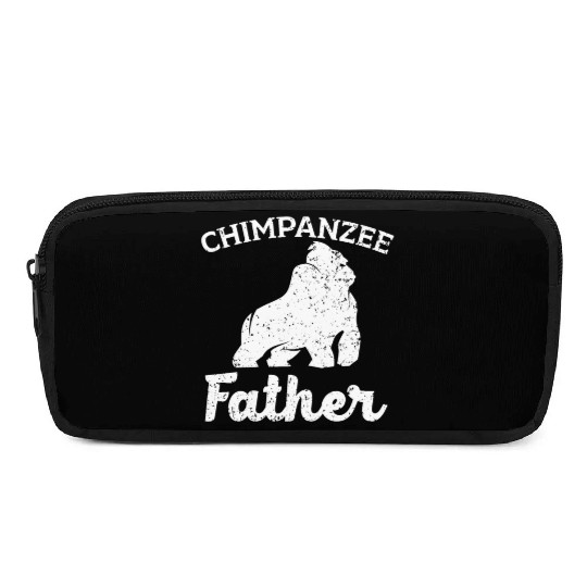 Chimpanzee Father Monkey Wildlife Animal Zookeeper Pencil Cases