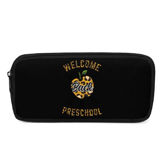 Welcome Back To Preschool Leopard Print Pencil Cases
