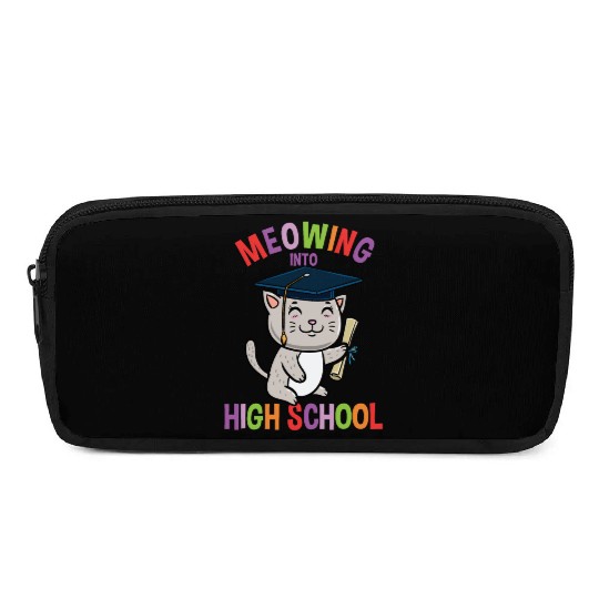 Moewing Into High School Cat Back To School Pencil Cases