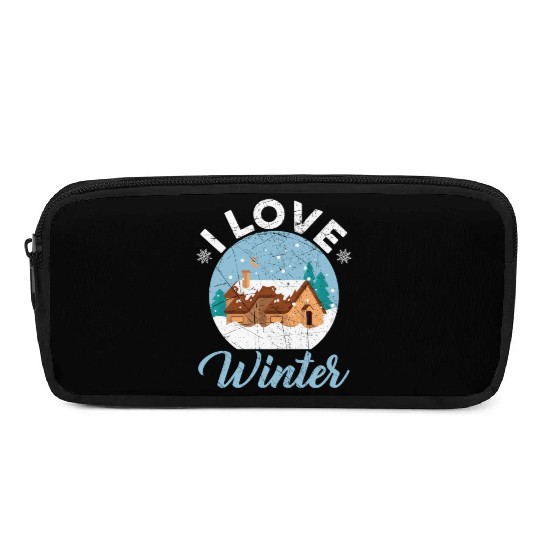 I Love Winter Snow Snowy Climate Winter Season Pencil Cases