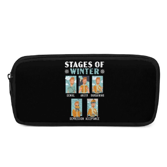 Stages Of Winter Snow Snowy Climate Winter Season Pencil Cases