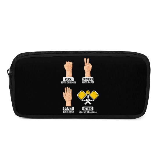 Rock Paper Scissors Nothing Beats Pickleball Playe Pencil Cases